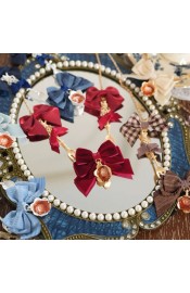 Hoshibako Works Drink Me Bow Flower Necklace(Leftovers/7 Colours/Full Payment Without Shipping)